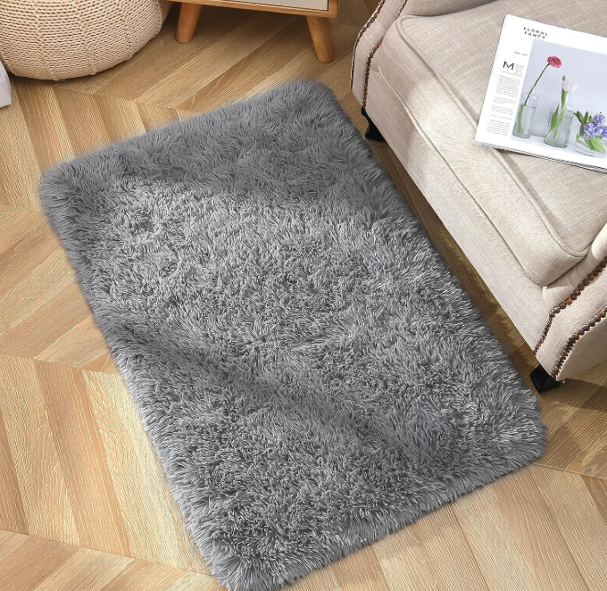 Area Rugs for Bedroom, 2x3 Door Mat Washable Small Grey Bedside Rug,Fluffy gy Entryway Rugs for Living Room, Indoor Floor Carpet for Kids Boy and Girls, Home Decor Aesthetic